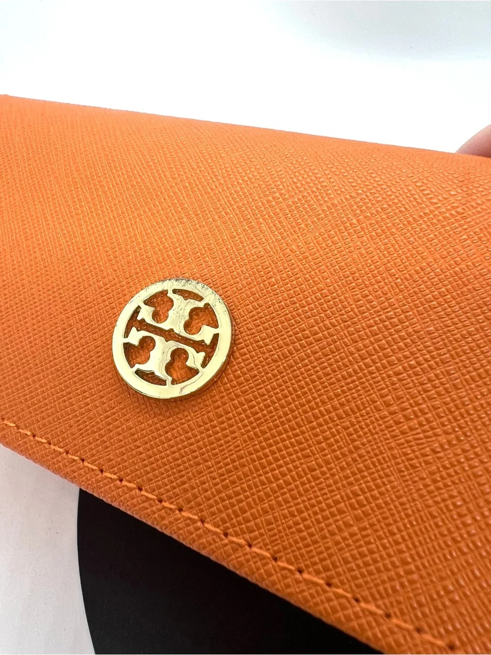 Tory Burch Orange Sunglasses Case Like New & NWOT Dust Bag Set Authentic
